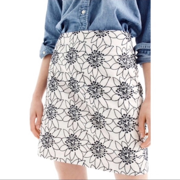 J. Crew Dresses & Skirts - J. Crew embroidered skirt